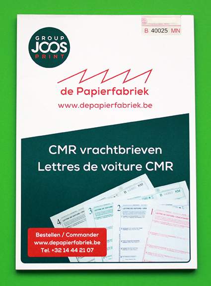 Lettre De Voiture Cmr Personnalisees En Carnet Bloc De Papierfabriek